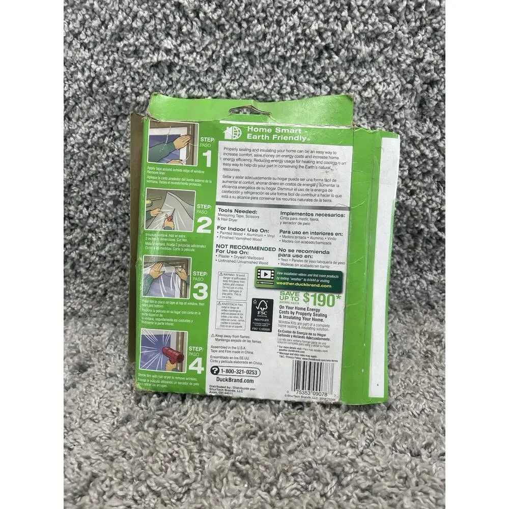 Duck Indoor 10 Window Shrink Film Insulation 62